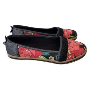 Sakroots | NWOT Boho Floral Colorblock Canvas-Upper Slip-On Casual Flats Shoes